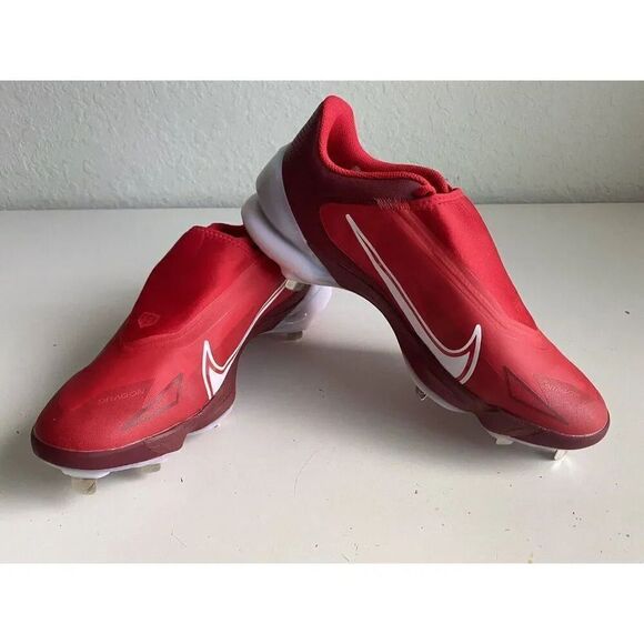 Nike Force Zoom Trout 8 Pro Red Metal Baseball Cleats CZ5915-616 Men's Sz 11 - Picture 1 of 12